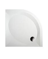 Dušo padėklas PAA ART RO100 akmens masės 100x100 cm R550 su paneliu, baltas
