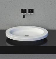 Vispool Akmens masės praustuvas OVAL 70x45 cm, baltas