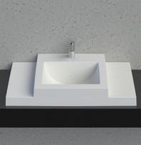 Vispool akmens masės praustuvas Q-900 90x54 cm, baltas