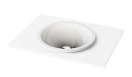 PAA ROUND IN akmens masės įleidžiamas praustuvas Ø440 mm, baltas