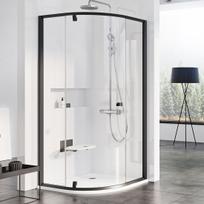 RAVAK PIVOT Pusapvalė dušo kabina PSKK3 80x80 cm, juoda