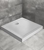 Dušo padėklas Radaway DOROS C Compact kvadratinis 90x90 cm, baltas akmuo
