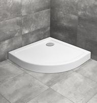 Dušo padėklas Radaway Doros A Compact pusapvalis 80x80, baltas
