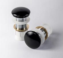 Kame sifono nutekėjimas 1 1/4 Pop-Up be perpildymo, juoda keramika, ACTOP-MB