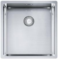 FRANKE Virtuvės praustuvas BOX 44x45 cm su PushKnob ventiliu, BXX 210/110-40