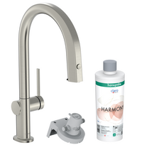 Virtuvės Maišytuvas Hansgrohe Aqittura M91 su filtravimo sistema 210, ištraukiama žarna, sBox, 76800800