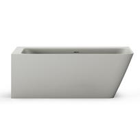 Vonia PAA QUADRO CORNER D SilkStone 1600x750 mm matinė pilka