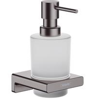 Skysto muilo dozatorius Hansgrohe AddStoris – dozatorius su laikikliu, matinio stiklo/šlifuoto juodo chromo 41745340