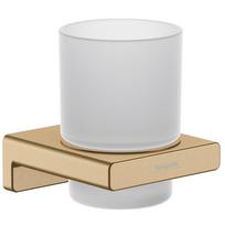 Hansgrohe AddStoris stiklinis puodelis su laikikliu, matinė stiklo/bruzdinta bronza 41749140
