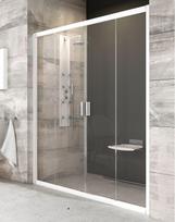 RAVAK Blix bėgančios stumdomos dušo durys BLDP4 190 cm, baltos/permatomos