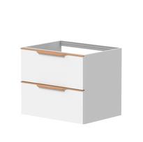 Vonios spintelė Kame Exclusive AMBER Po stalviršiu 60cm | Be kriauklės, BUC/6-3DR/D02-AMB Baltas matinė / Ąžuolo medžio rankenos