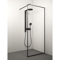 Stikla Serviss Dušo siena KAIRA BLACK Deep1 1200mm