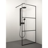 Stikla Serviss Dušo siena KAIRA BLACK Deep2 800mm