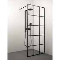 Stikla Serviss Dušo siena KAIRA BLACK Deep3 900mm