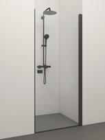 Stikla Serviss Dušo durys ELEGANTE BLACK 800mm
