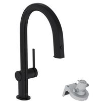 Virtuvės maišytuvas Hansgrohe Aqittura M91 210 ištraukiamas su sBox juodas matinė 76826670