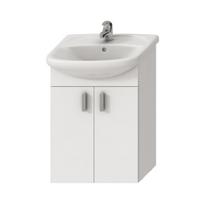 Vonios spintelė su praustuve Jika Pack, 650x480 mm, h=699 mm, 2D, balta