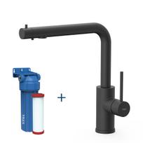 Virtuvės maišytuvas TRES Dual su geriamojo vandens filtru, 23045403NM