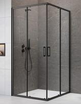 Radaway kvadratinė dušo kabina Premium Pro Black KDD 80x80 cm