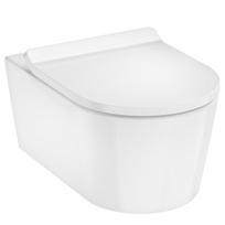 Pakabinamas klozetas Hansgrohe EluPura S su SoftClose QuickRelease, Slim dangčiu, AquaHelix, SmartClean, baltas 61115450