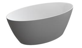 Vonios vonia Omnires SIENA M+ akmens masė 161 x 81 cm Balta/ gloss grey (BSP)