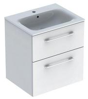 Vonios spintelė Geberit Selnova Square su praustuvu 60 cm, komplektas, baltas (modelis 501.236.00.1)