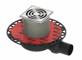 Dušo trapas TECEdrainpoint S 112 su grotelėmis NT, horizontalus, DN50