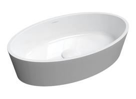 Vonios kriauklė Omnires BARI M+ 50 x 30 cm balta/pilka