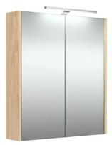Veidrodinė spintelė RAGUVOS BALDAI Pure 60 cm šviesus ąžuolas su LED (36 cm 4000K) apšvietimu, modelis 1402335