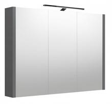Veidrodinė spintelė RAGUVOS BALDAI Urban 100 balta matinė su LED apšvietimu pilka matinė