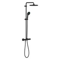 Grohe Tempesta 250 dušo sistema su termostatu, Tempesta 110 rankine duše, matinė juoda