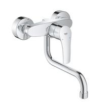 Virtuvės kriauklės maišytuvas Grohe Eurosmart, išmetimas 216 mm, sieninis, chromas, modelis 31391003
