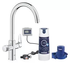 Virtuvės kriauklės maišytuvas Grohe Blue Pure su filtravimo funkcija, chromas, 30581000