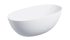 Vanna Omnires SHELL M+ Akmens masa 148 x 75 cm Balta Matēta