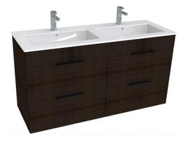 Jika Cube vonios spintelė su praustuvu, 1200x430 mm, h=607 mm, 4A, dark oak