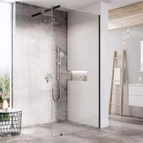 Dušo sienelė Ravak Walk In Wall Air-90 (be montavimo komplekto W SET) Juoda + Skaidrūs 6 mm