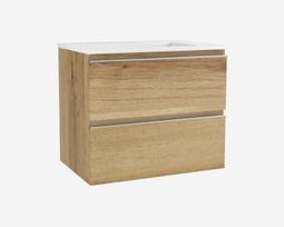 Vonios spintelė OZE su praustuvu COME 600mm Golden Oak, modelis CV-CO600CD