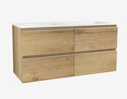 Vonios spintelė OZE su praustuve COME 1200 mm Golden Oak (modelis CV-CO1200CD)
