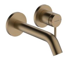 Vonios praustuvo maišytuvas Hansgrohe Tecturis S viršutinė dalis, 2 angos, iš sienos, atstumas iki išlieto 165 mm, Brushed Bronze