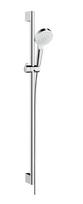 Dušo komplektas Hansgrohe Crometta 100 Vario, 900 mm, EcoSmart 9 l/min, baltas/chromas