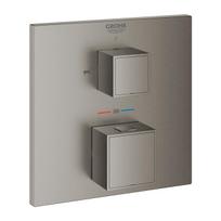 Dušo maišytuvas Grohe Grohtherm Cube įmontuojamas su termostatu, 2 išvadai, brushed Hard Graphite 24155AL0