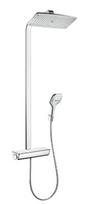 Dušo sistema Hansgrohe Raindance E Showerpipe 360 1jet EcoSmart su termostatu chromas 27286000