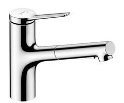 Virtuvinis kranas Hansgrohe Zesis M33 150 2jet su ištraukiamu antgaliu 74821000 Chromuotas