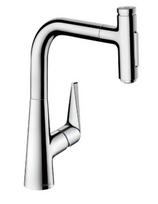 Virtuvės kriauklės maišytuvas Hansgrohe Talis Select M51 220 2j su ištraukiama galva sBox 73868000 Chromas