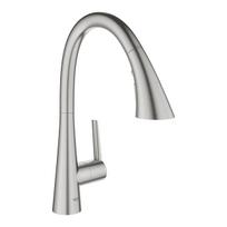 Virtuvinis maišytuvas Grohe Zedra ištraukiamas Supersteel 32294DC2