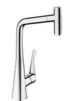 Virtuvinis kranas Hansgrohe Metris Select M71 320 ištraukiamas 2jet su sBox Chromuotas 73816000