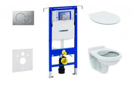 Tualeto unitazo komplektas Geberit Duofix rėmas su Alpha Rimless unitazu ir SoftClose dangčiu, Sigma01 matinio chromo mygtukas, 111.355.00.5 ND3