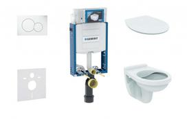 Geberit Kombifix rėmas su Alpha Rimless pakabinamu klozetu, SoftClose dangčiu, Sigma01 balta mygtukas, 110.302.00.5 ND1