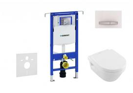 Unitazas komplektas Geberit Duofix rėmas su Villeroy & Boch Rimless unitazu su SoftClose dangčiu, Sigma50 balta mygtukinė plokštė, modelis 111.355.00.5 NB8