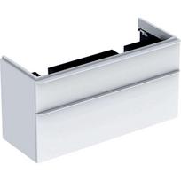 Vonios spintelė Geberit Smyle Square 118x47x62cm, (Be kriauklės) 2 stalčiai, Baltas Matinis 500.356.00.1